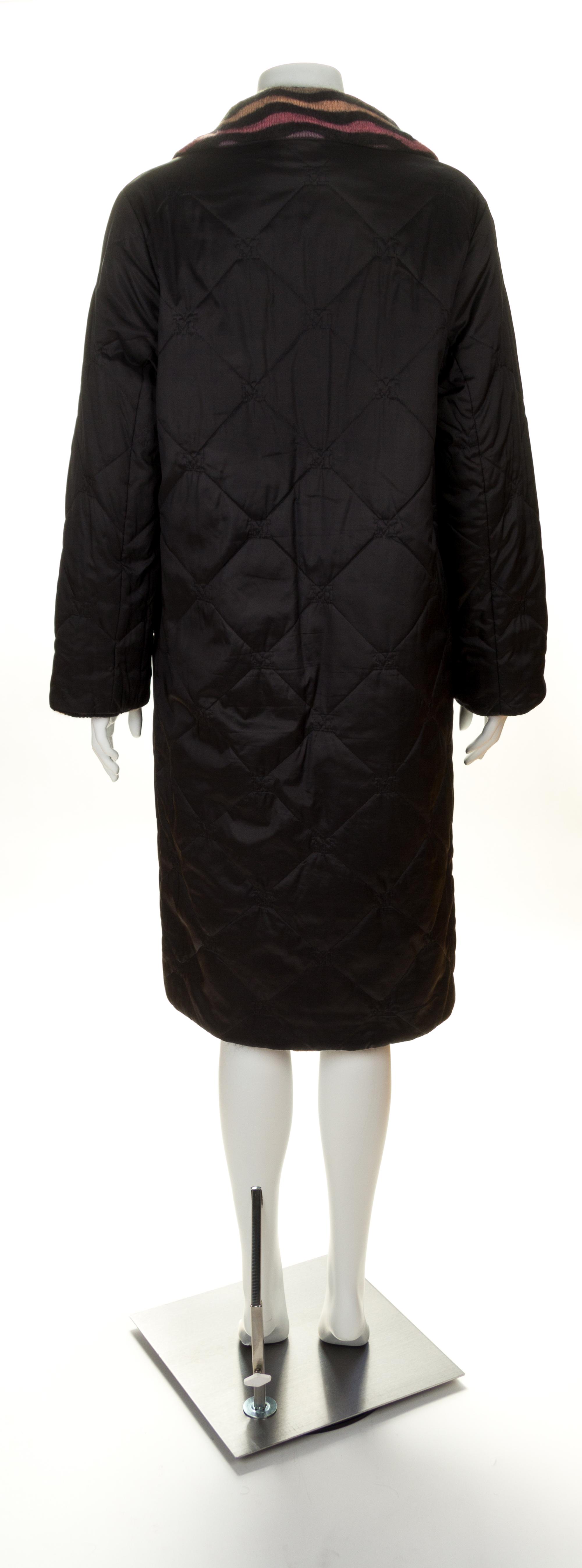A Missoni Multicolor Wool and Mohair Reversible Coat, Size 42.
