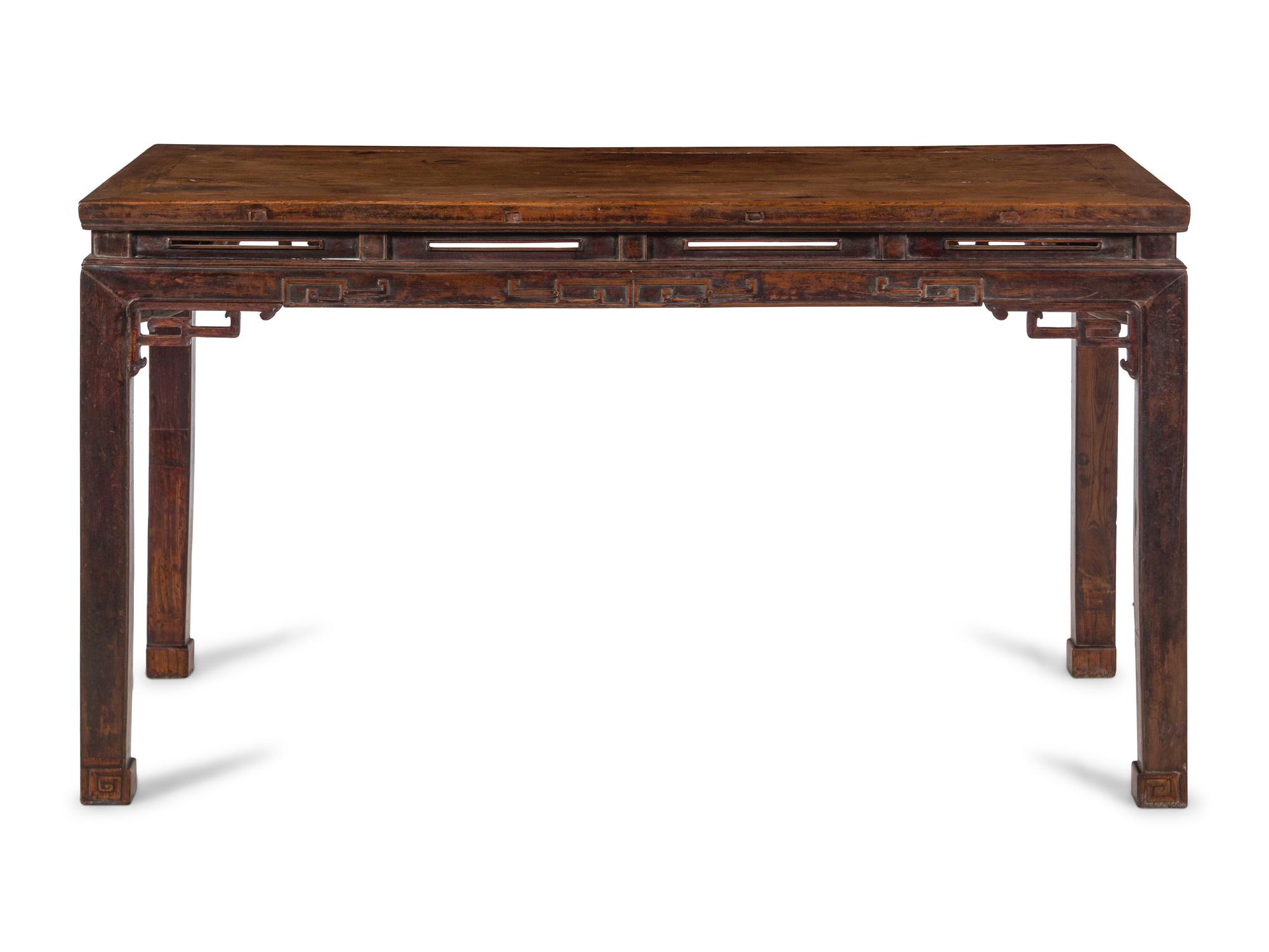 A Chinese Lacquered Elmwood Painting Table, Pingtou'an
