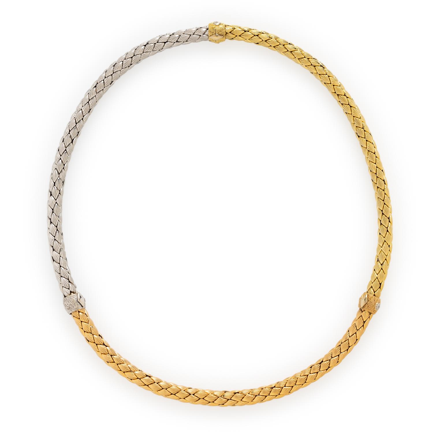 CHIMENTO, THREE CONVERTIBLE TRICOLOR GOLD BRACELETS