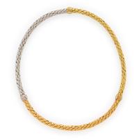 CHIMENTO, THREE CONVERTIBLE TRICOLOR GOLD BRACELETS