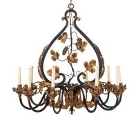 An Italian Iron and Gilt Tole Chandelier