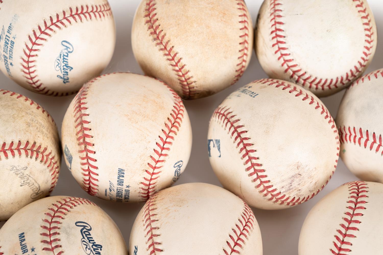 A Group of 40 Chicago Cubs Game / Practice Used Baseballs From Wrigley Field and Spring Training
