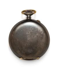 A Gunmetal Open Face Triple Calendar Moonphase Pocket Watch, A. Robert, 58.60 dwts.