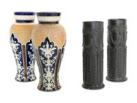Two Pairs of English Ceramic Vases