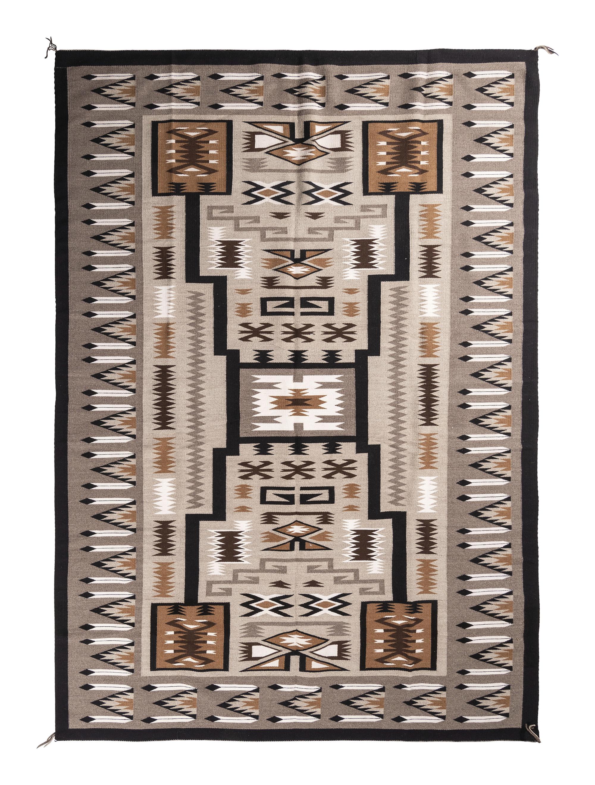 Navajo Roomsize Storm Pattern Weaving / Rug