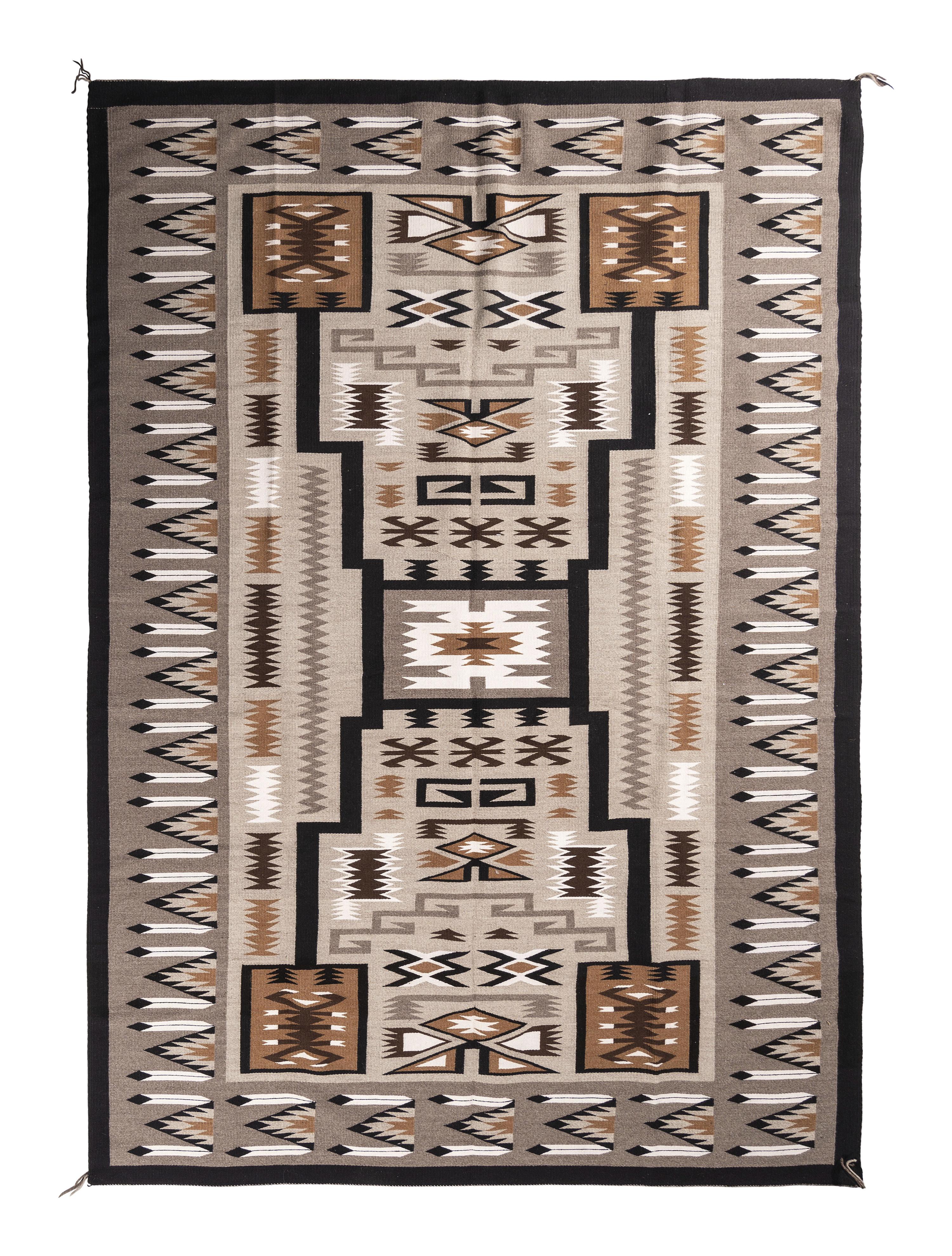Navajo Roomsize Storm Pattern Weaving / Rug