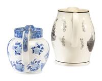 A Liverpool Black Transfer-Decorated Creamware Jug