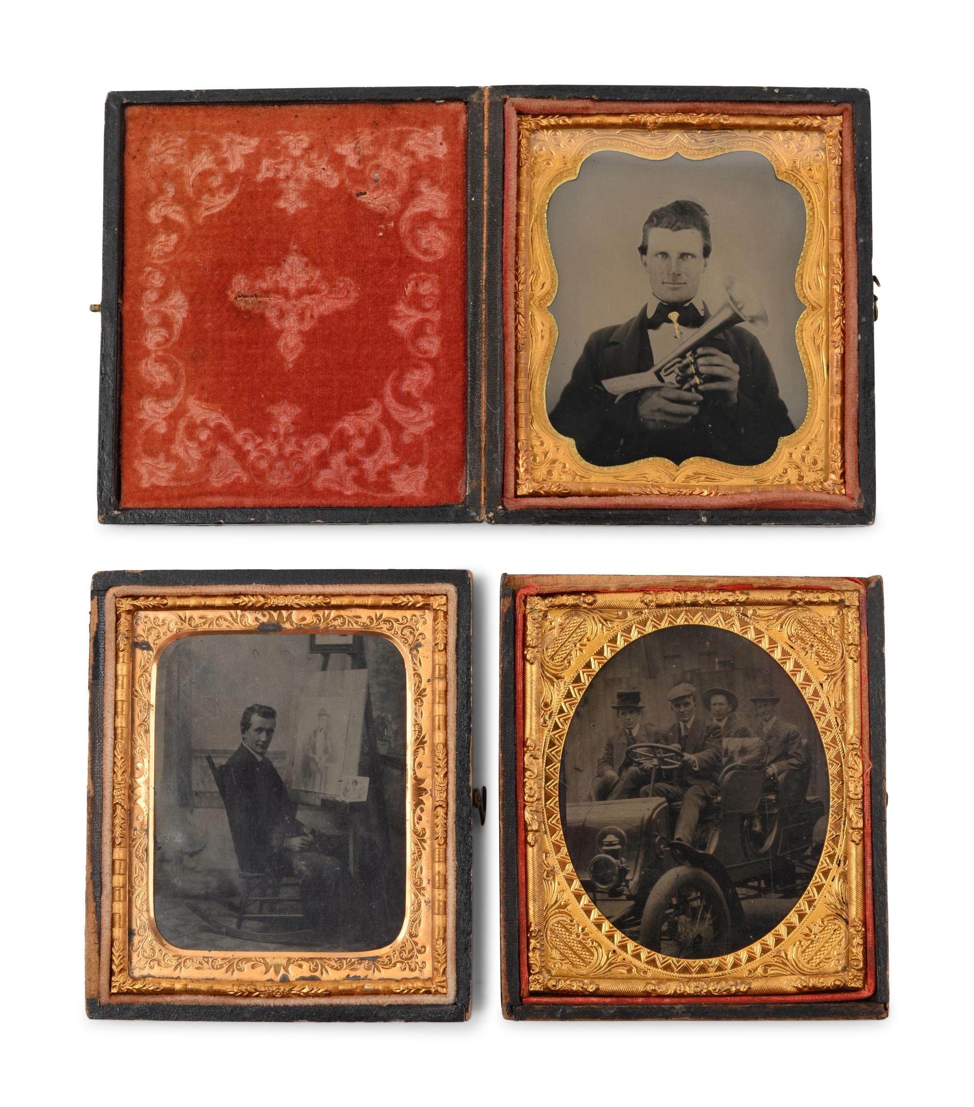 Three Sixth Plate Occupational Tintypes