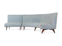 Two Piece Curved Sectional Sofa ISA Bergamo, Italy