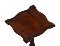 A Queen Anne Turned and Carved Walnut Handkerchief Top Candlestand