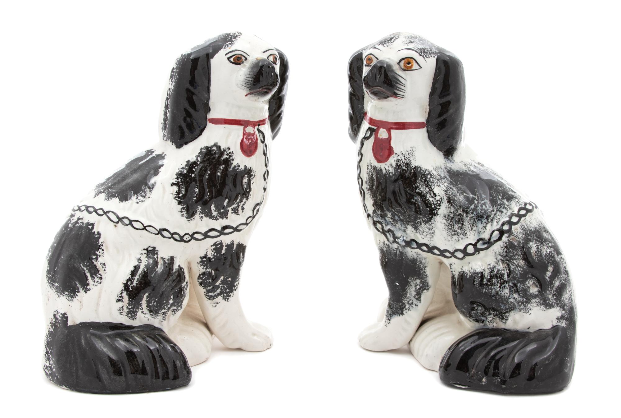 A Pair of Staffordshire Spaniels
