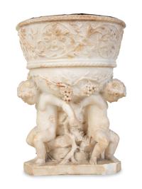 An Italian Carved Marble Firenze Urn Attributed to Ferdinando Andreini — CIRCA 1900