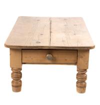 A Provincial Style Pine Low Table Height 18 1/4 x length 47 1/2 x depth 30 1/4 inches. — LATE 20TH CENTURY