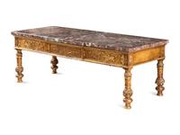 An Italian Giltwood Marble Top Low Table