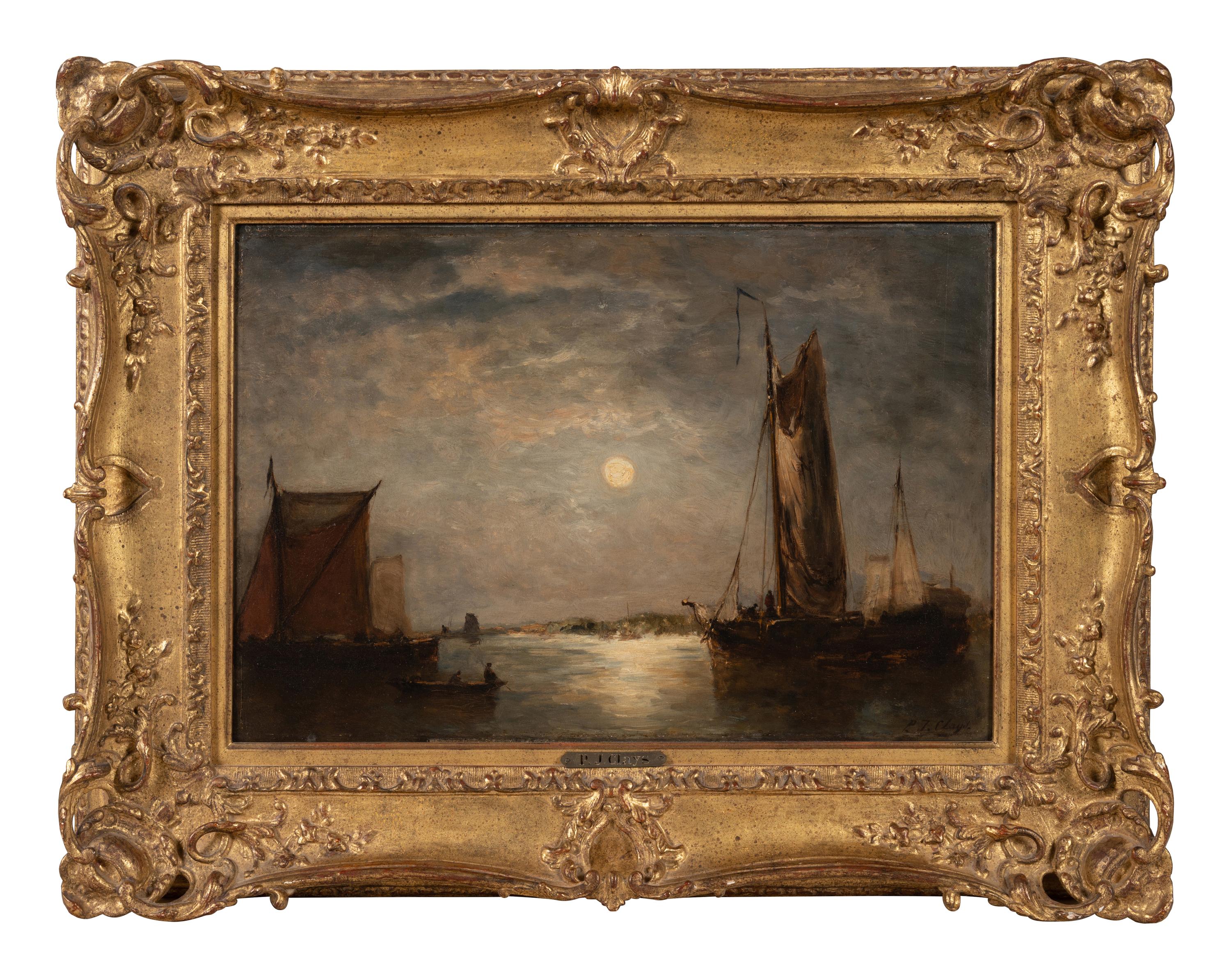 Nocturnal Harbor Scene