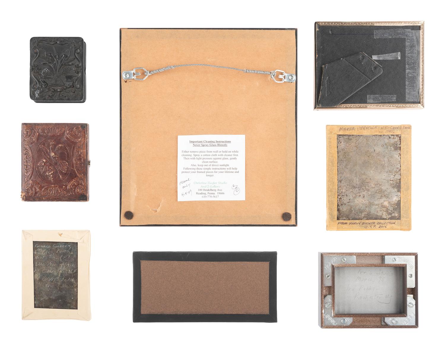 [EARLY PHOTOGRAPHY]. 8 modern daguerreotypes incl. portrait of Charles TREMEAR (1866-1943), 1934.