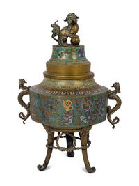 A Japanese Cloisonné Censer