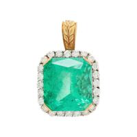 EMERALD AND DIAMOND PENDANT
