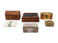 Six Decorative Table Boxes
