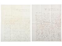 [CIVIL WAR]. A group of 8 documents related to Sylvester Rounds, WIA Gettysburg, 17th Connecticut Volunteer Infantry.
