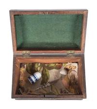A George III Brass Mounted Mahogany Tea Caddy