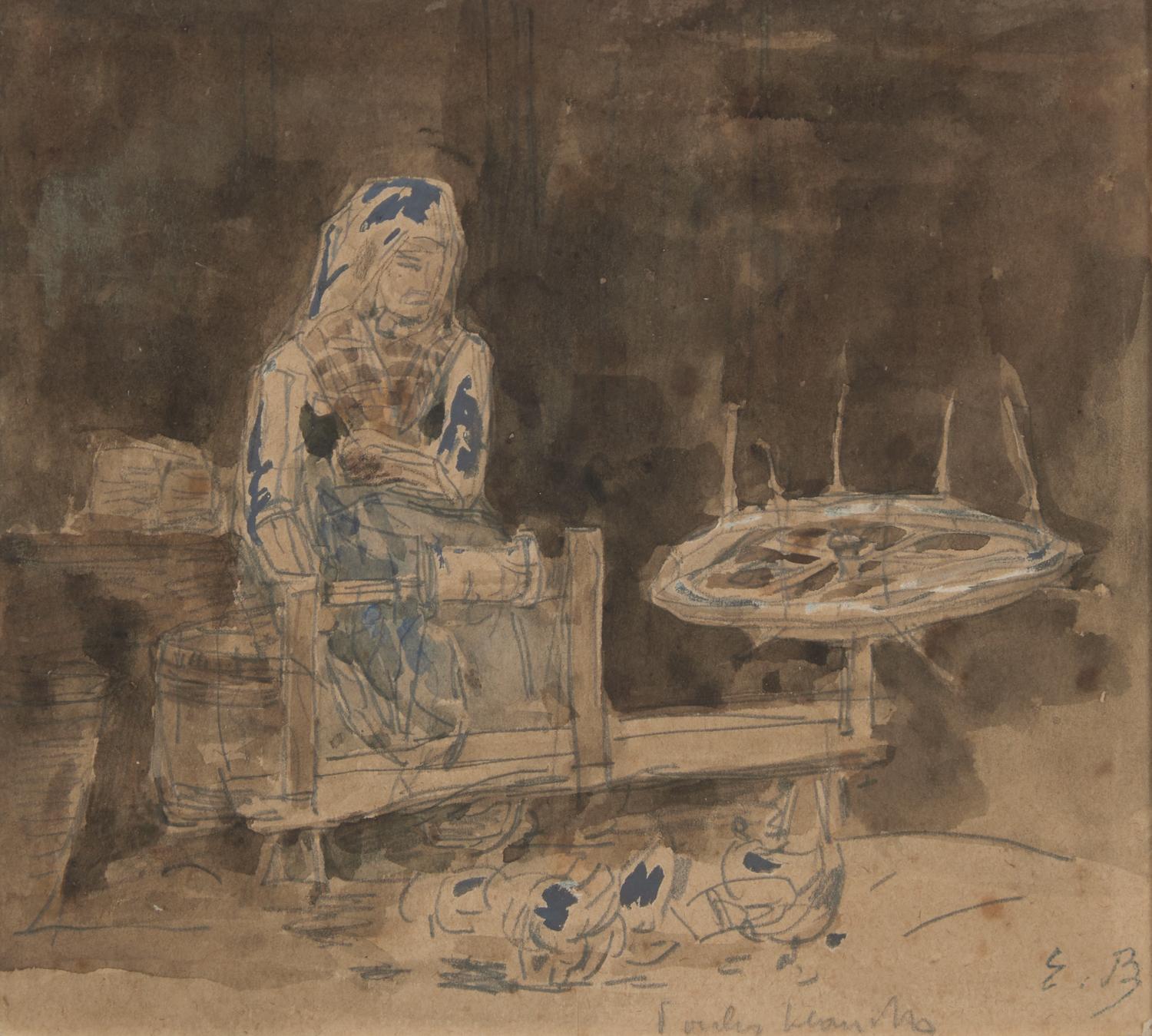 La Fileuse; with Étude de Fileuse (A Double-Sided Work)