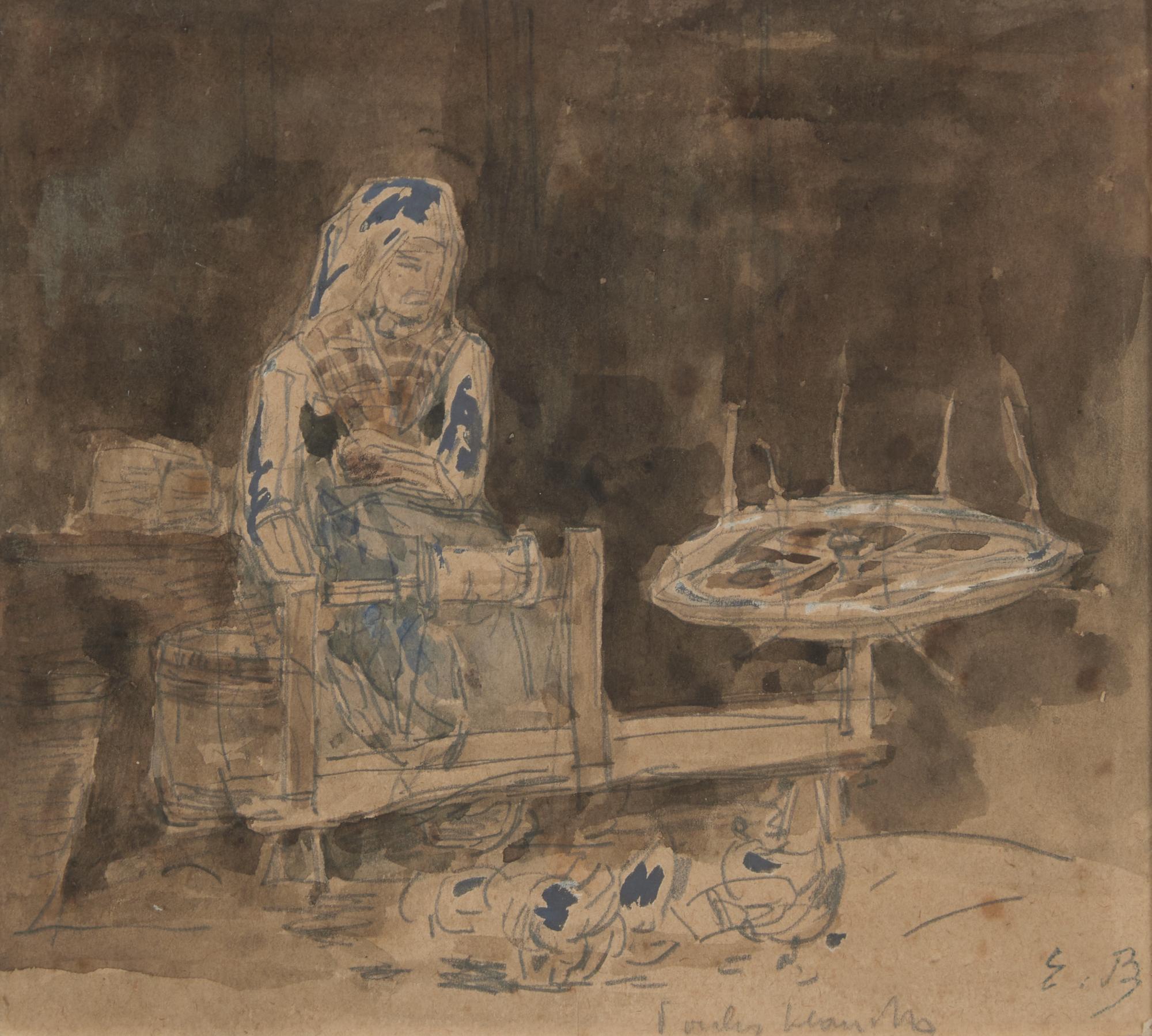 La Fileuse; with Étude de Fileuse (A Double-Sided Work)