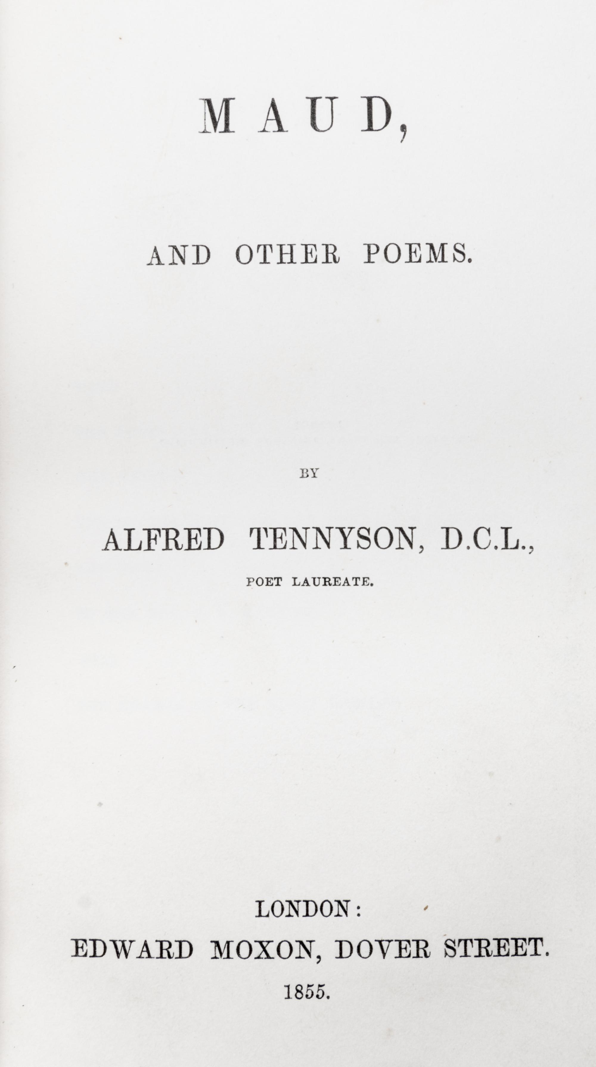 TENNYSON, ALFRED. A set of 15 uniformly-bound works by Mansell, mostly first editions (1855-1893).