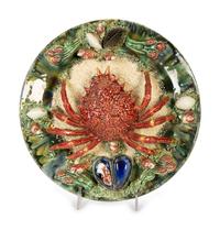 Two Portuguese Palissy Majolica Wall Plates — 19th Century