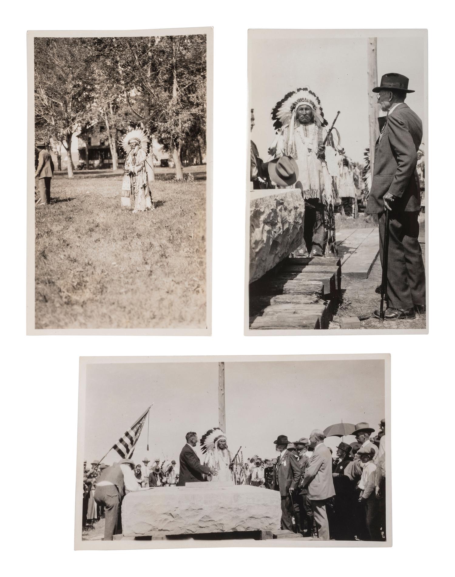 [LATE INDIAN WARS]. A group of 28 photographs from the 50th Anniversary of the Battle of the Little Bighorn, and other Custer Memorials, comprising: