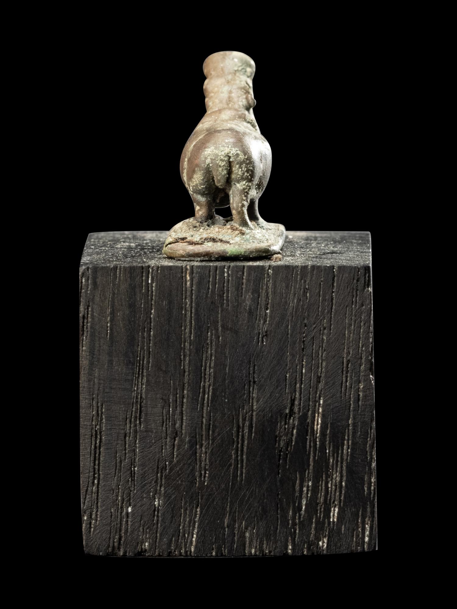 An Egyptian Silver Hippopotamus