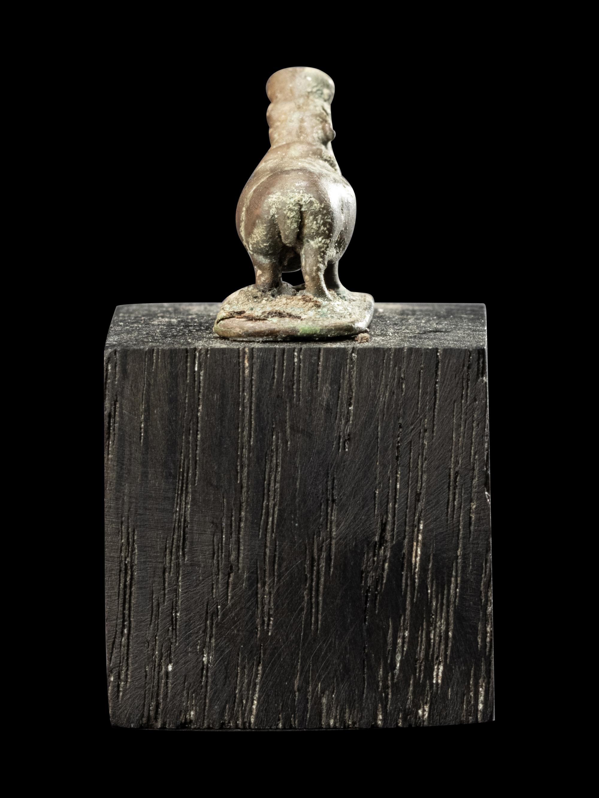 An Egyptian Silver Hippopotamus