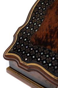 A French Mother-of-Pearl and Brass Inlaid Amboyna Letter Box