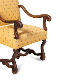 A Pair of Louis XIV Walnut Armchairs