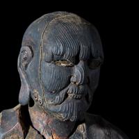 A Japanese Wood Figure of a Rakan, Edo Period