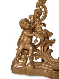 A Rococo Style Gilt Bronze Fire Guard