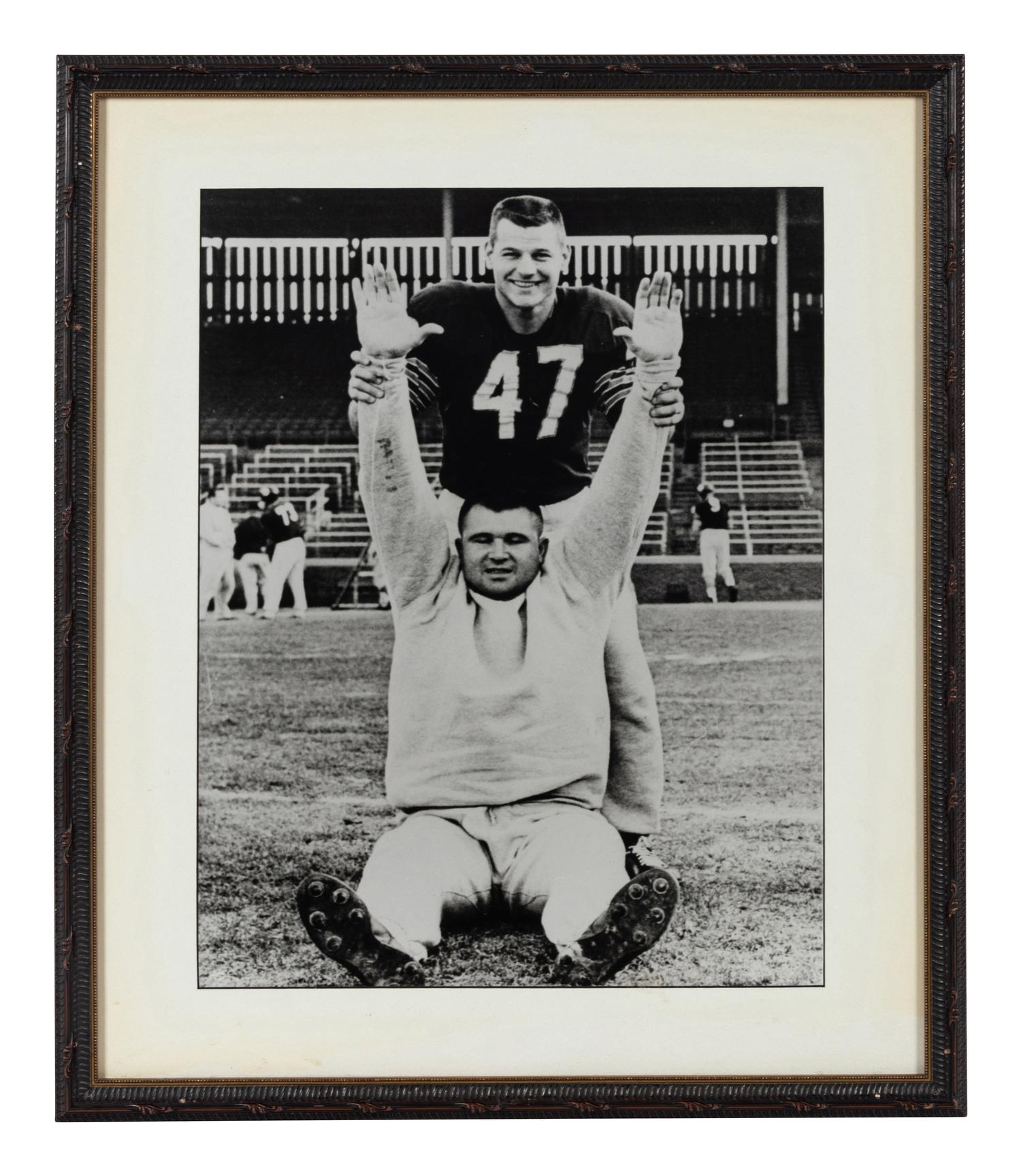A Group of Five Photographs Depicting Mike Ditka as Chicago Bears Player Formerly Displayed at Mike Ditka’s Restaurant