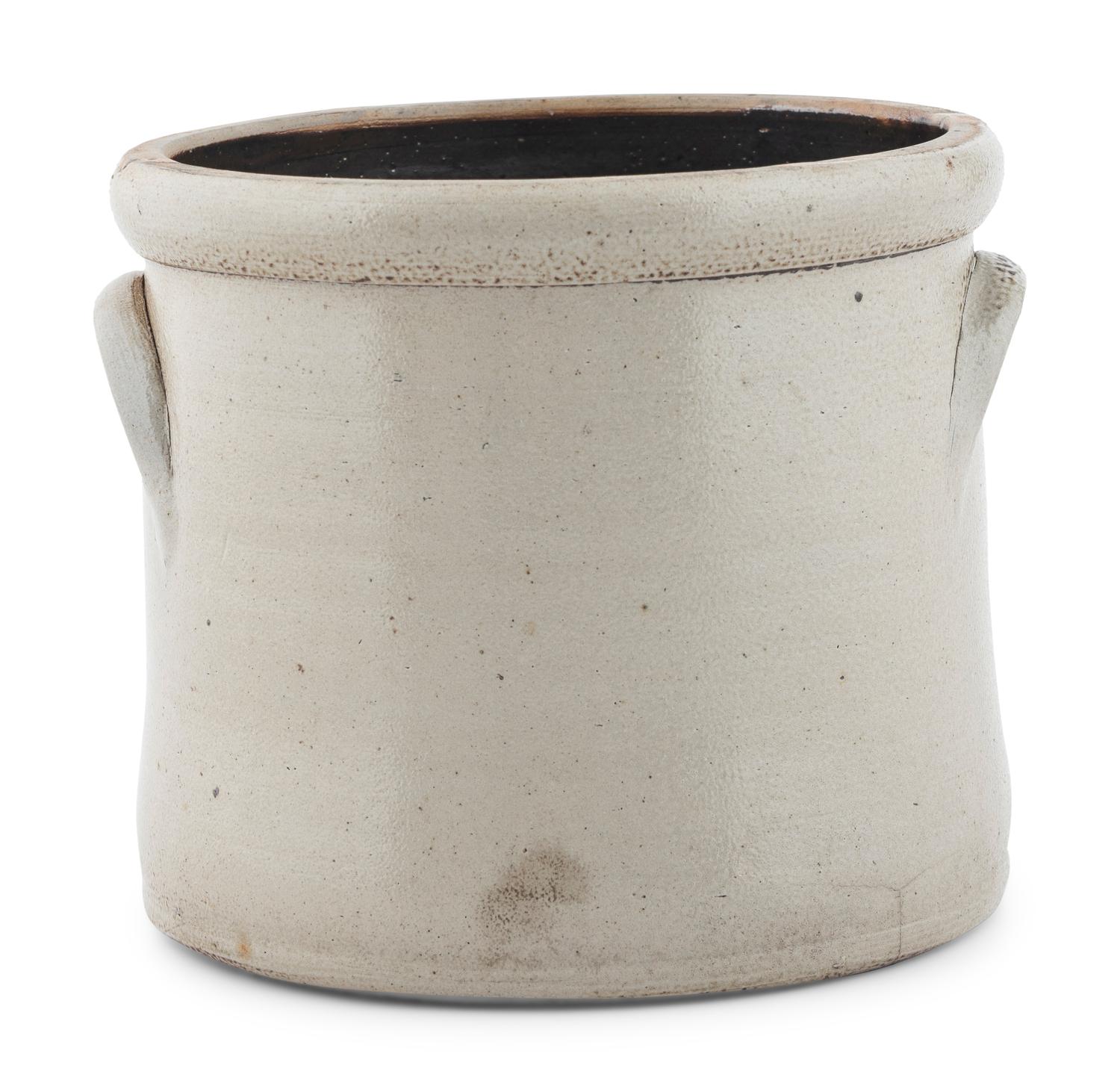 An F.B. Norton Sons One-Gallon Cobalt Decorated Stoneware Crock