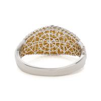 BICOLOR GOLD AND DIAMOND BANGLE BRACELET