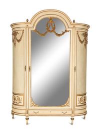 A Louis XVI Style Painted and Parcel Gilt Armoire — 20th Century
