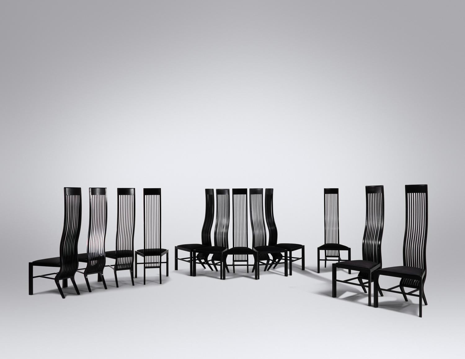 Set Twelve Marilyn Dining Chairs, c. 1990 ICF, Italy