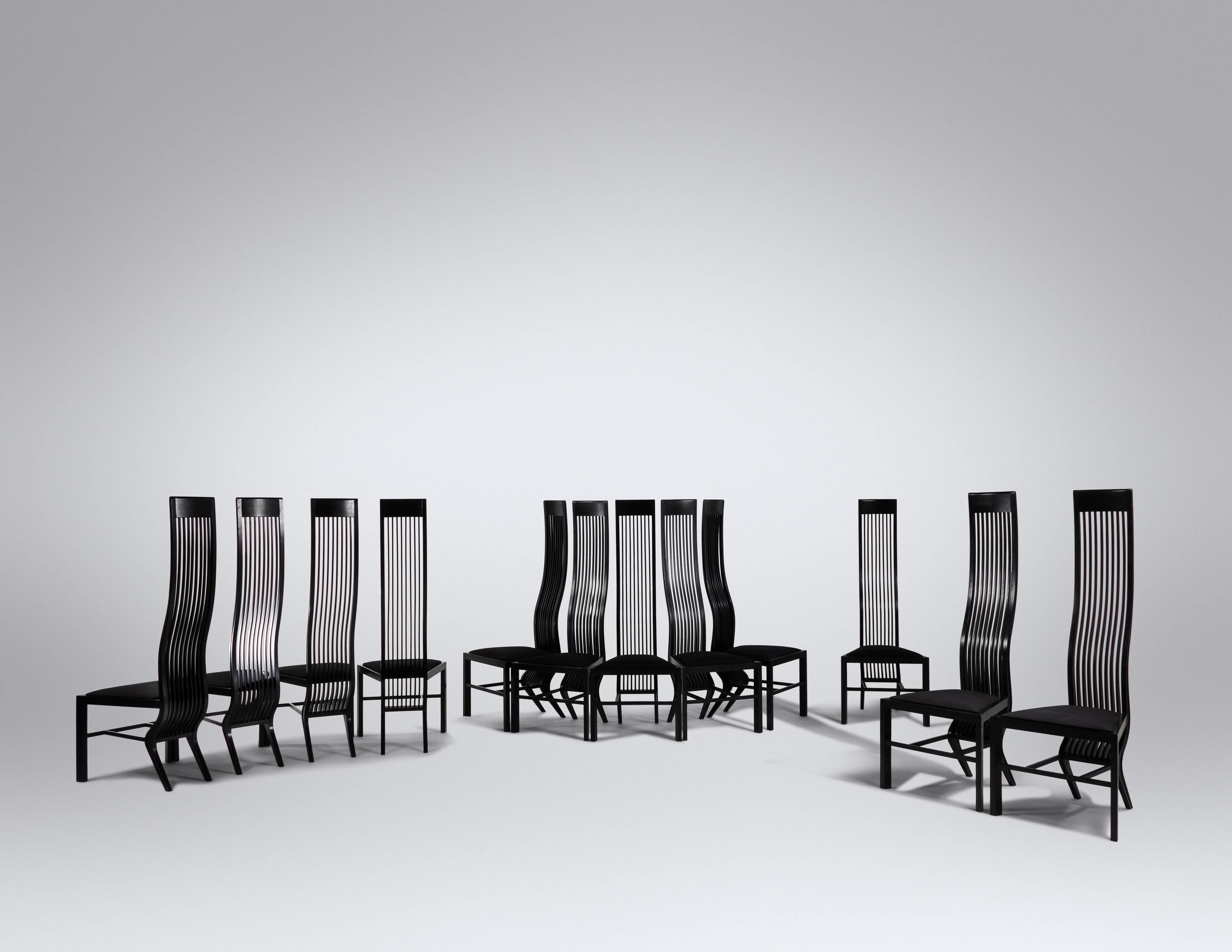 Set Twelve Marilyn Dining Chairs, c. 1990 ICF, Italy