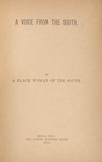 [African Americana] (Cooper, Anna Julia). A Voice from the South. By a Black Woman of the South