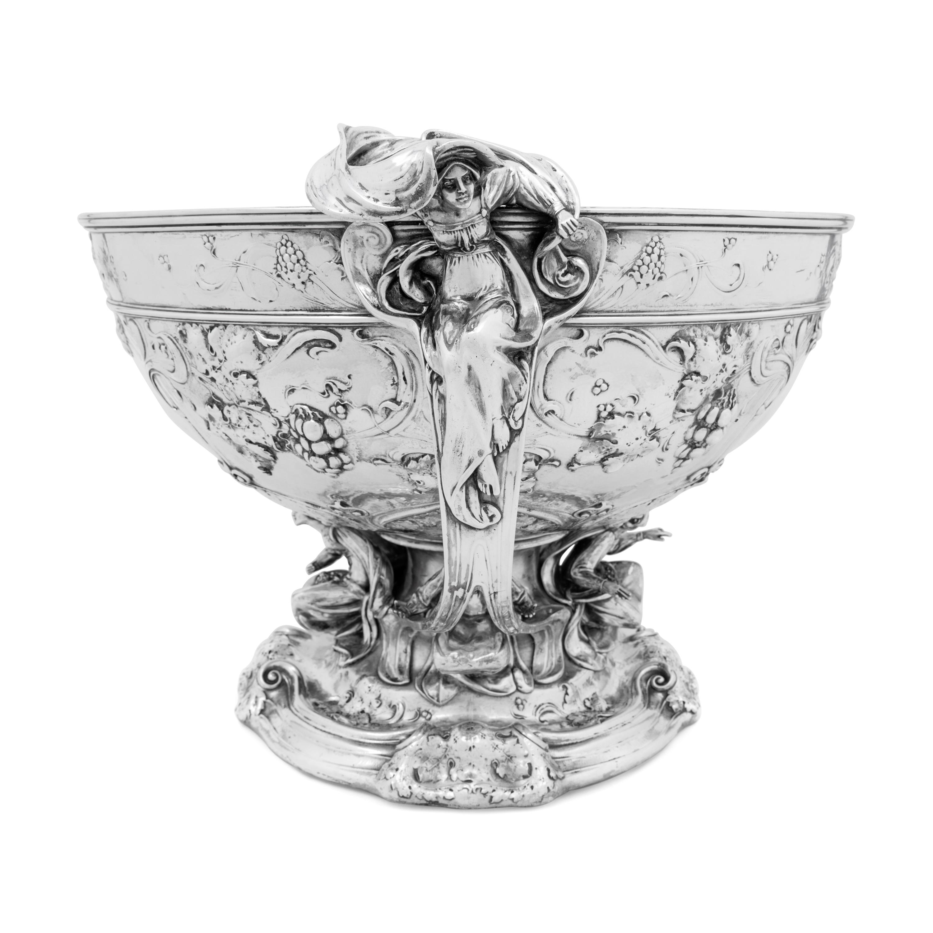 A Large Martelé Silver Punch Bowl Made for the 1904 Louisiana Purchase Exposition in St. Louis