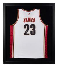A LeBron James Signed Autograph Cleveland Cavaliers Jersey Display (Upper Deck Authenticated),