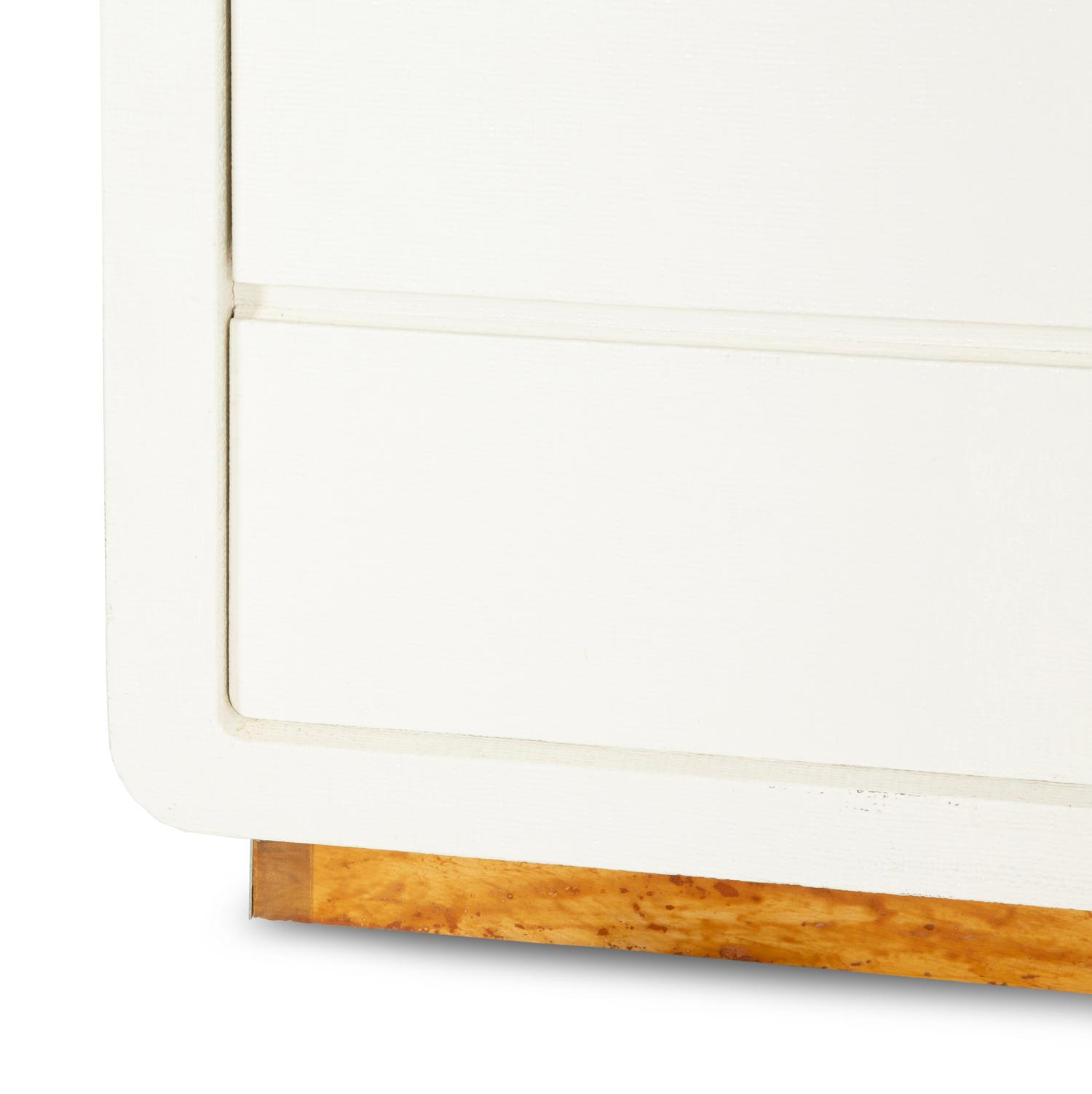 A Five-Piece Group of White Lacquered Furniture