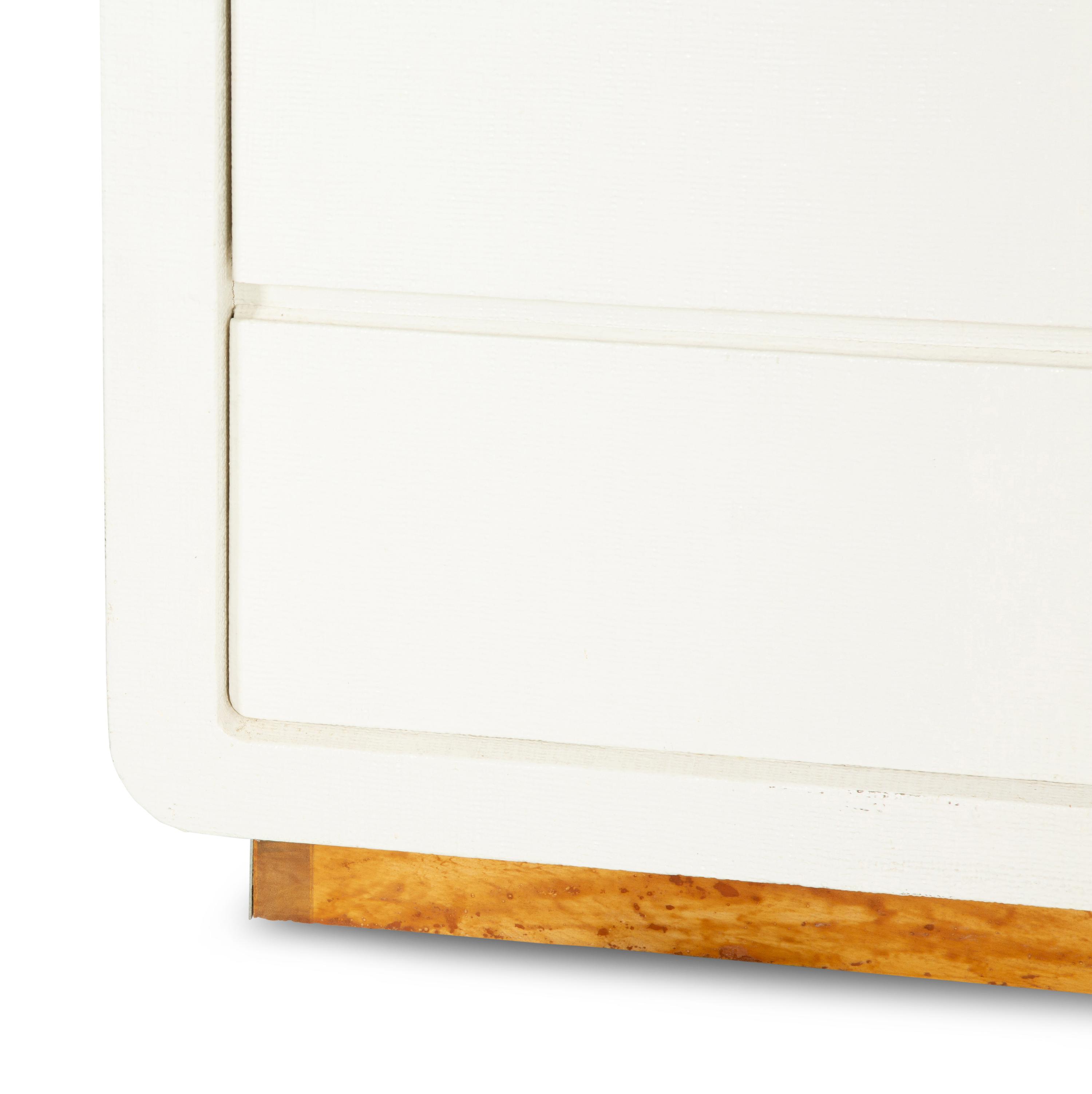 A Five-Piece Group of White Lacquered Furniture