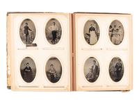 [EARLY PHOTOGRAPHY]. A collection of over 200 19th century photographs, incl. tintype of Indian Wars-era soldier.