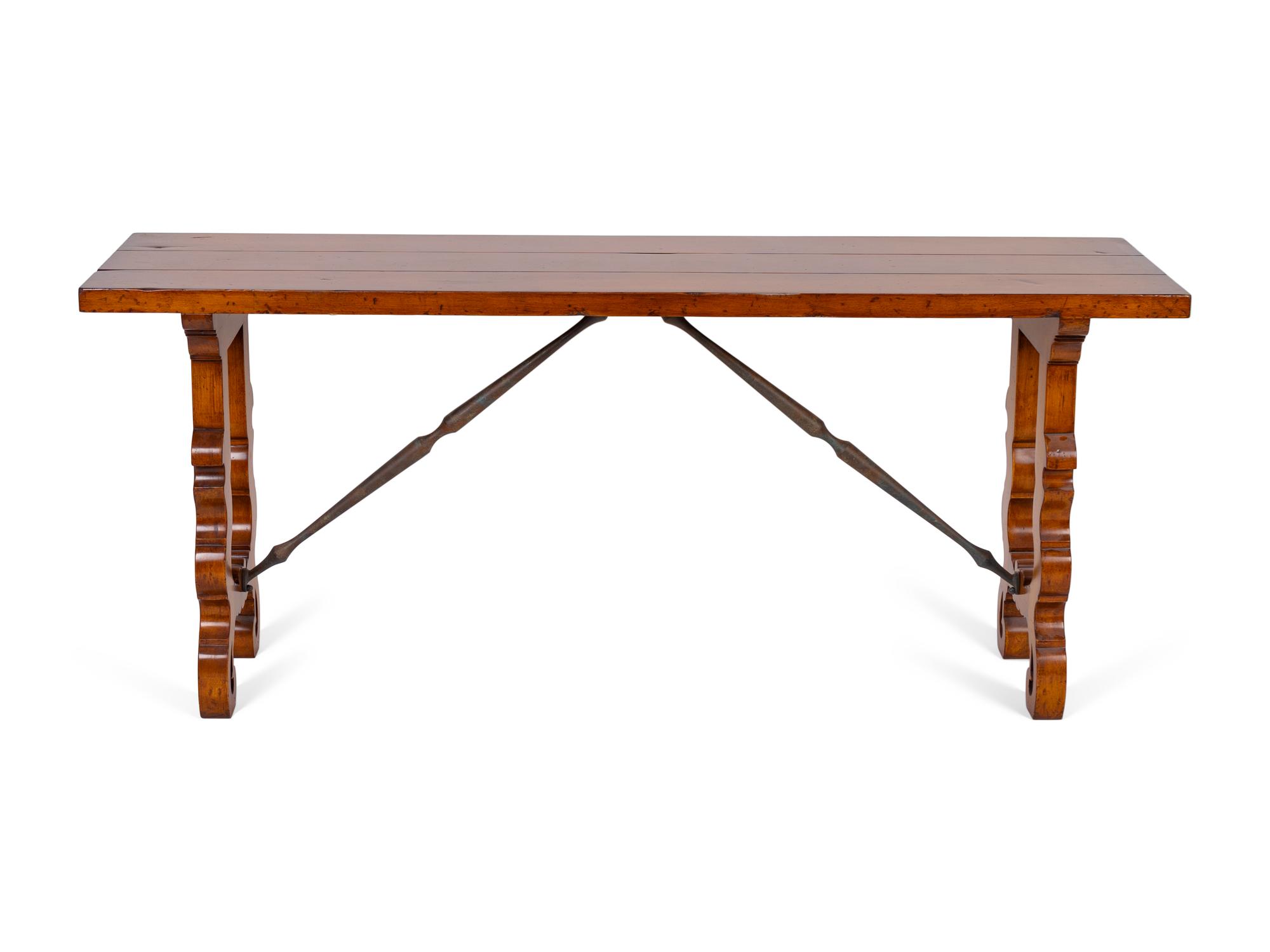 A Spanish Iberian Style Trestle Table — 20TH CENTURY