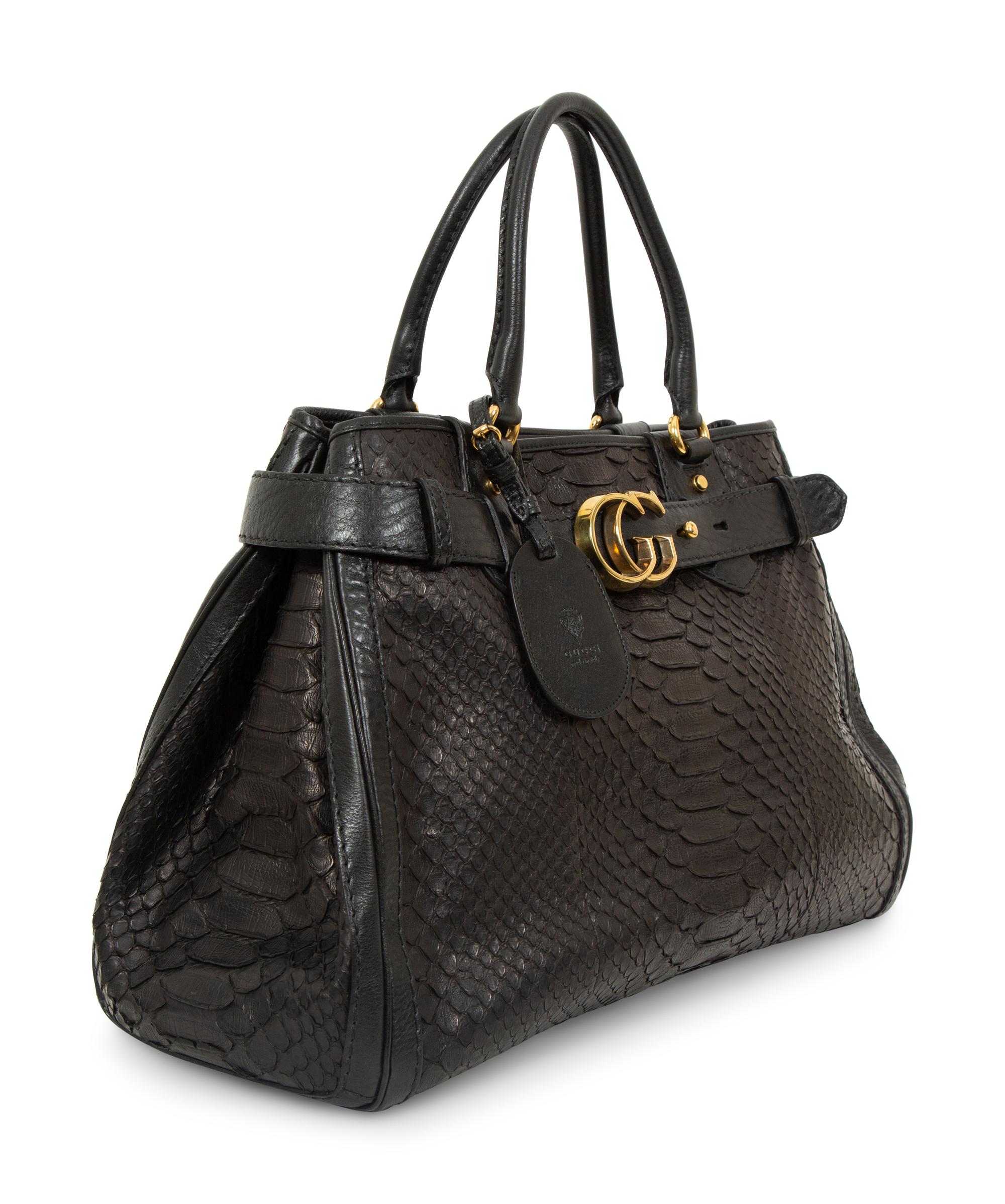 Gucci Python Running Tote with GG Hardware